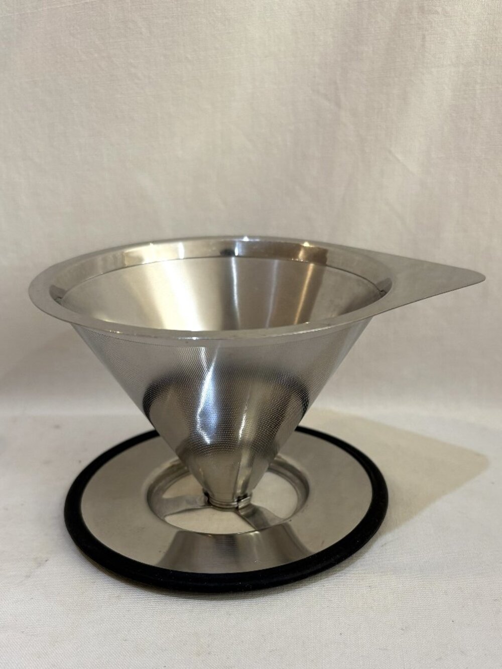 LHS Pour Over Coffee Dripper Stainless Steel Coffee Filter Metal Cone Filter